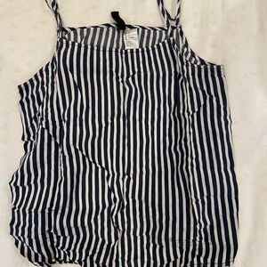 h&m navy and white striped tank/cami